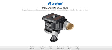 Leofoto MBC-20 360° Panorama Tiny Camera Tripod Ballhead